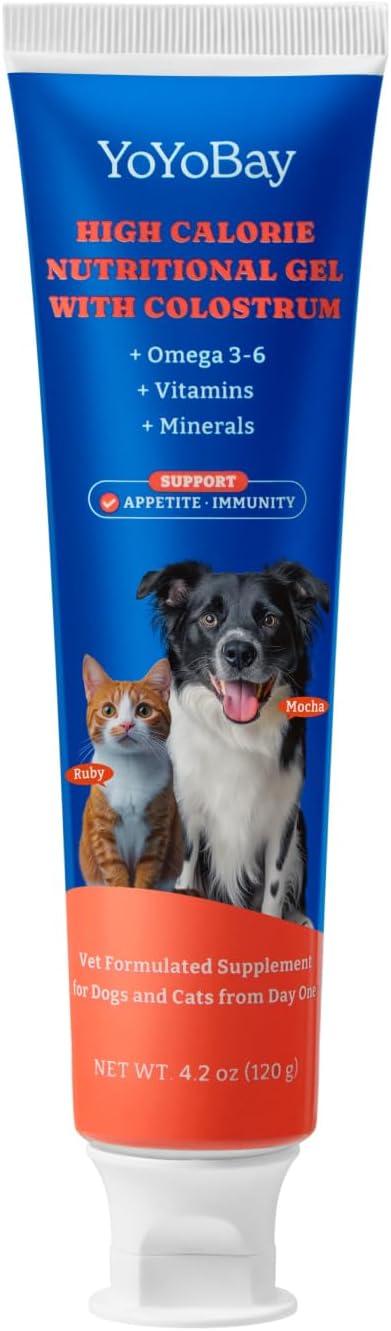 2 Pack Colostrum Nutritional Gel for Dog & Cat - High Calorie Supplement for Senior Dogs Cats, Stimulate Appetite for Cats, Immune Support, Dog Cat Weight Gainer, Elderly Pets Supplement - Image 9