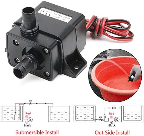 HiLetgo water pump operating inside an aquarium fish tank setup