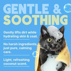 TropiClean 12 ounce pet shampoo bottle for kittens with delicate skin types.