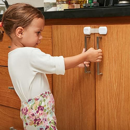 Wappa baby proofing adhesive latches installed on cabinet