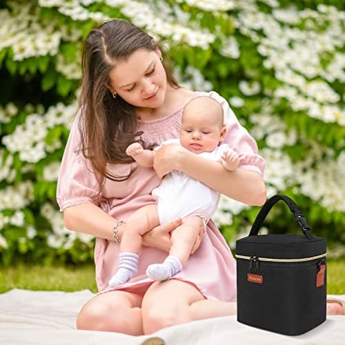 Rear view of Mancro travel cooler bag with storage pocket