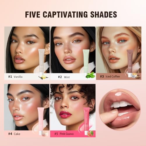 Applying MoJinYuPm hydrating lip butter balm to lips