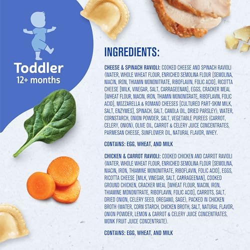 Gerber cheese and spinach ravioli toddler meal