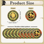 Christian challenge tokens showing detailed scripture engravings from Ephesians