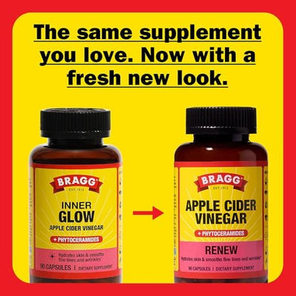 Bragg Apple Cider Vinegar dietary supplement for weight and skin health