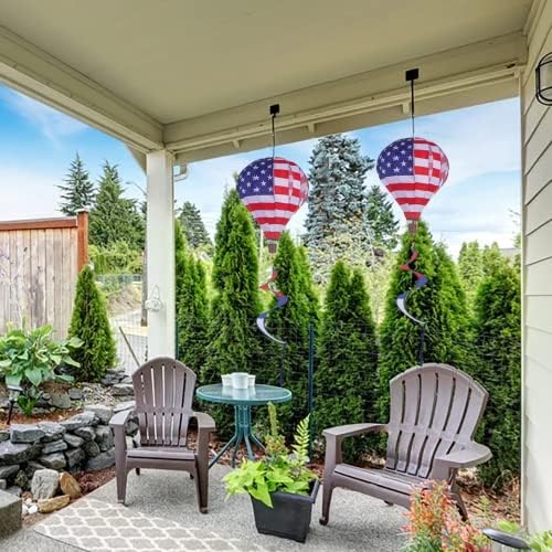 Patriotic style hot air balloon wind catcher hanging decor