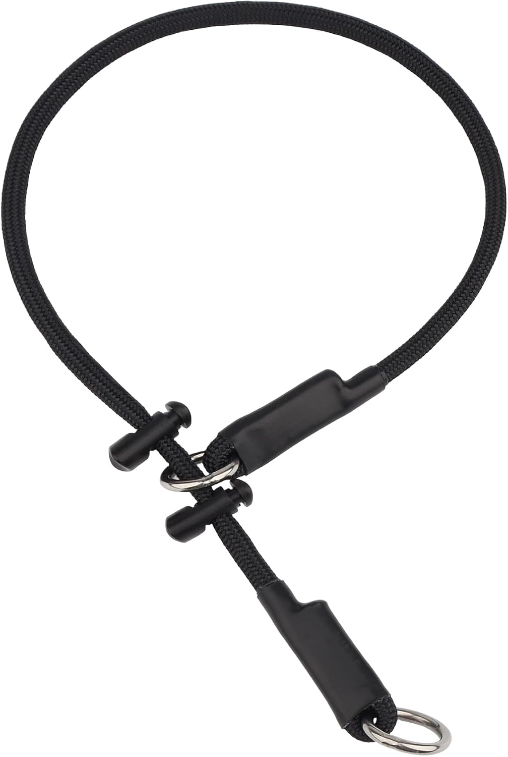 Martingale Dog Collar, 5/16" High-Strength Nylon Rope Slip Collar with Spring-Loaded Adjustable Stopper for Small, Medium & Large Dogs(Black, 22 inch) - Image 15