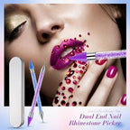 Demonstration of Tatuo wax pen picking up a rhinestone