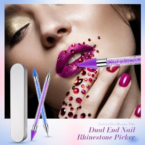 Demonstration of Tatuo wax pen picking up a rhinestone
