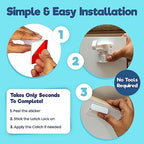 Adult opening drill-free safety lock with one hand
