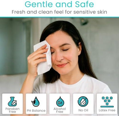 Vive hypoallergenic no rinse adult body wipes close up label details