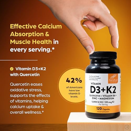 Sandhu's Vitamin D3 supplement label showing ingredients and dosage