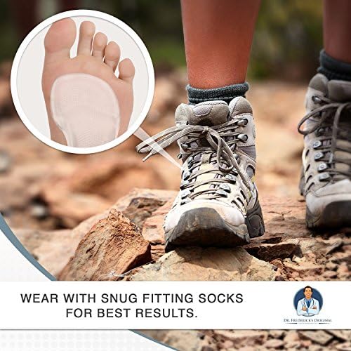 Two pieces of Dr. Frederick's foot pads demonstrating flexible medical grade gel material