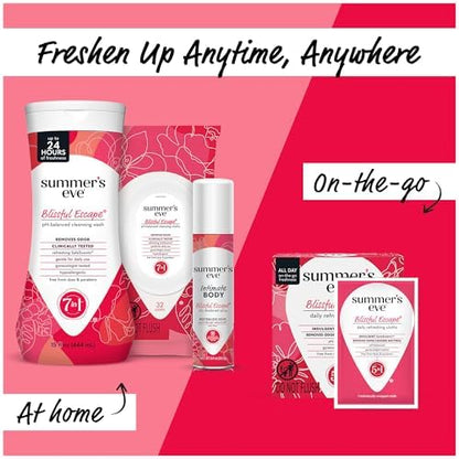Three pack set of Summer's Eve daily refreshing feminine deodorant sprays