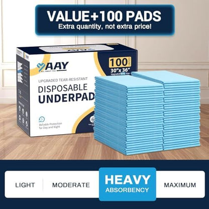 Aay incontinence pads packaging detail showing size and quantity