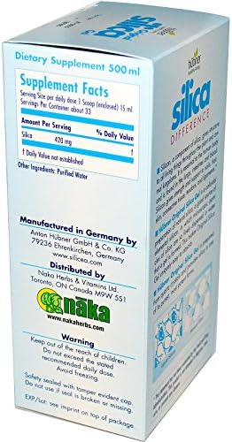 Hubner Silicea liquid gel premium beauty formula packaging for hair skin and nails