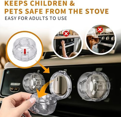 Heat resistant kitchen safety covers for gas stoves