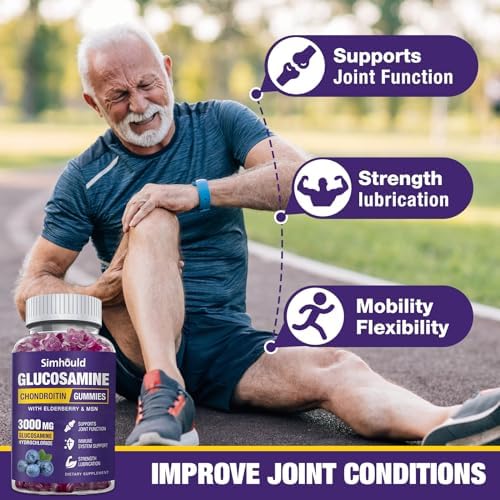 2 Packs Glucosamine Chondroitin Gummies - 3000MG Extra Strength Joint Support Supplement with MSM & Elderberry, Flexibility, Antioxidant Immune Support Gummy for Adults, Men & Women - Image 5