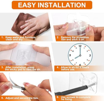 No drill furniture anchors securing a large white bedroom dresser safely away from a toddlers reach.