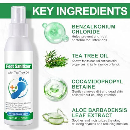 QRZBPZWE foot care treatment featuring organic ingredients and tea tree extract
