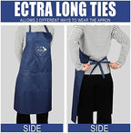 Janmercy cosmetologist apron displaying the adjustable neck strap