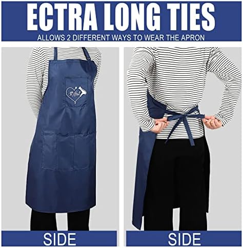Janmercy barber apron set showcasing the adjustable neck strap with sliding snap closure.