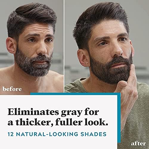 Just For Men Beard Dye kit contents including color base developer brush and tray
