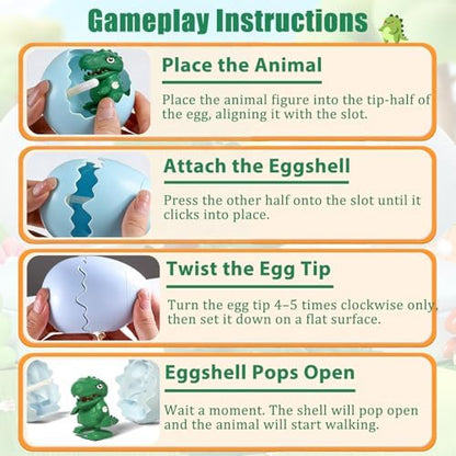PMDYBY non toxic ABS plastic animal hatching novelty gift set with smooth safe edges for toddlers