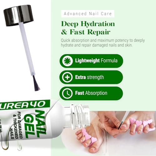 Quick dry urea treatment for cracked heels and damaged fingernails