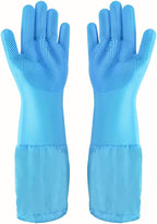 Pet Grooming Gloves Pet Hair Remover Cat, Dog Washing Gloves Silicone Heat Resistant Cleaning Gloves with High-Density Teeth Grooming Gloves for Dogs, Cats, Horses, Rabbits (1 Pair - Gray) - Image 9