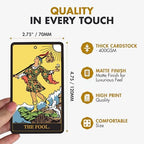 Wyspell traditional rider waite smith tarot cards matte finish close up