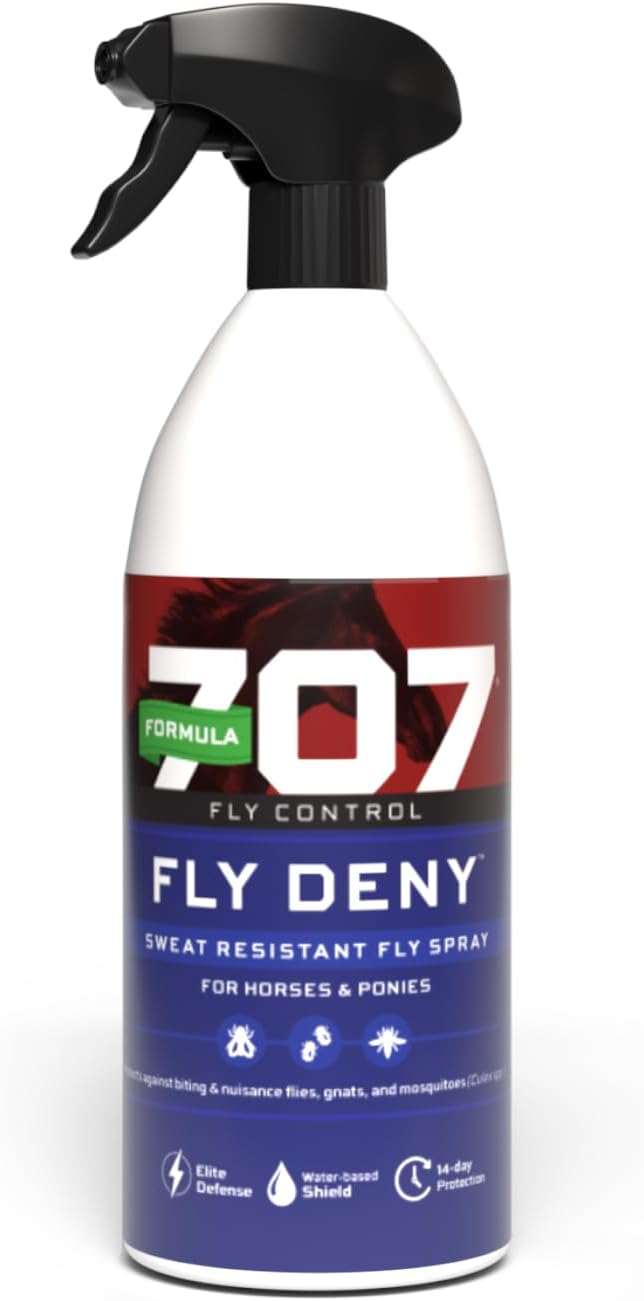 Formula 707 Fly Deny Spray thirty two ounce front view authentic equine insect repellent bottle