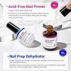 Glamonade nail dehydrator and acid-free primer bottles side by side