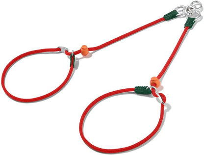 Howgo Double Slip Leash Slip Lead with Two Handles| Dual Dog Slip Lead for 2 Dogs,360 degrees Swivel No Tangle | Dog Training Collar | Double Clip Leash Coupler and Splitter (Multicolor, 6FT) - Image 9
