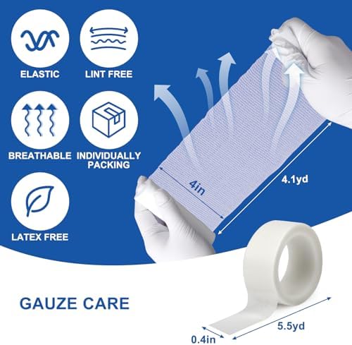 Close up of 4 inch breathable medical bandage wrap texture