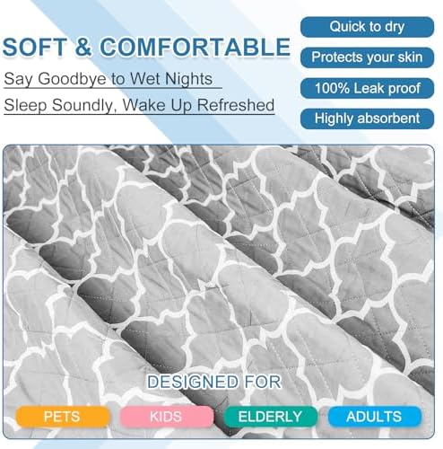 Outcreator waterproof underpads on a bed for adult care