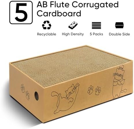 AGYM large size cat scratch pad protecting living room sofa and home furniture from sharp kitten claws.
