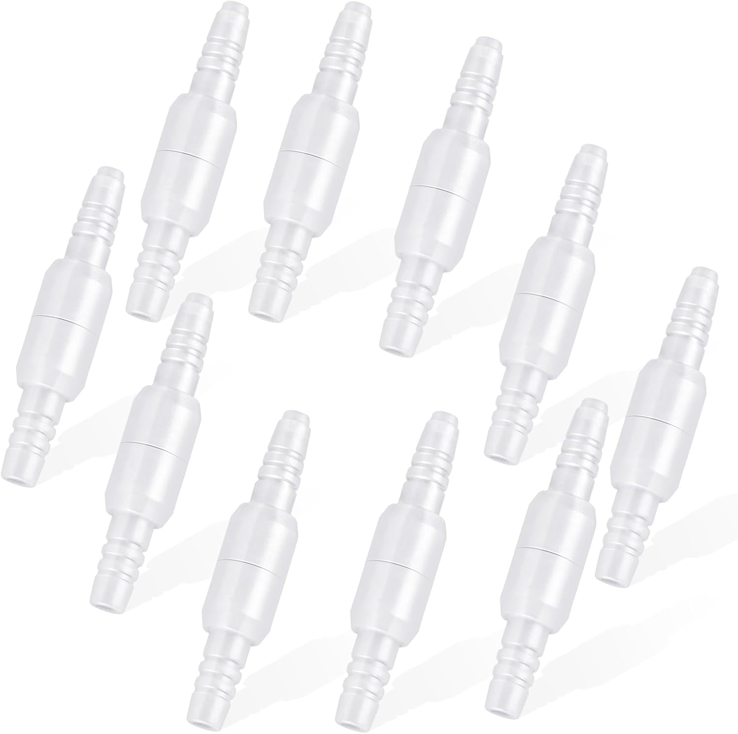 YONCOZY Oxygen Tubing Swivel Connector 10-pack front view for medical oxygen therapy.