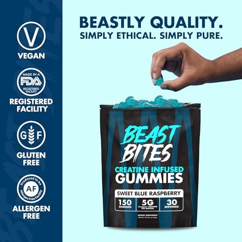 Beast Bites creatine gummies package back view