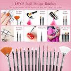Voiluk nail art kit with assorted design pens and liners