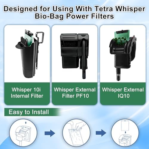 Driamor six piece fish tank replacement cartridges dimensions overview