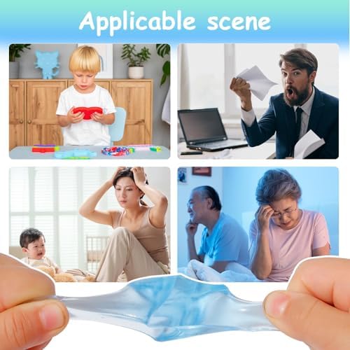Child using the non-toxic BPA-free square anxiety relief toys at a study desk.