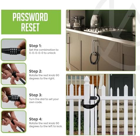 Urban August safety lock hardware and stainless steel cable