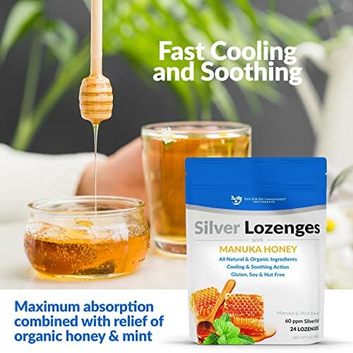 Doctor Recommended silver lozenges back panel details
