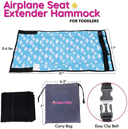 Compactly folded FIVESTARBABY toddler airplane travel essentials product ready for carry on luggage.