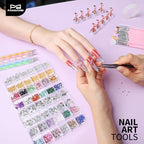 Complete Fandamei professional nail design kit contents layout