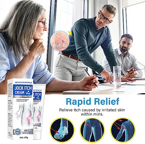 Sixty grams topical cream tube for groin itch and burning skin
