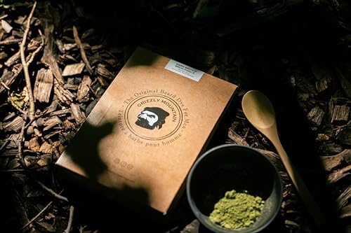 Back of packaging showing organic ingredients for Grizzly Mountain beard dye
