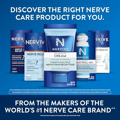 Nervive Nerve Relief packaging highlighting 7 day relief claim