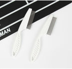 Red double sided lice comb for professional hair treatment and grooming